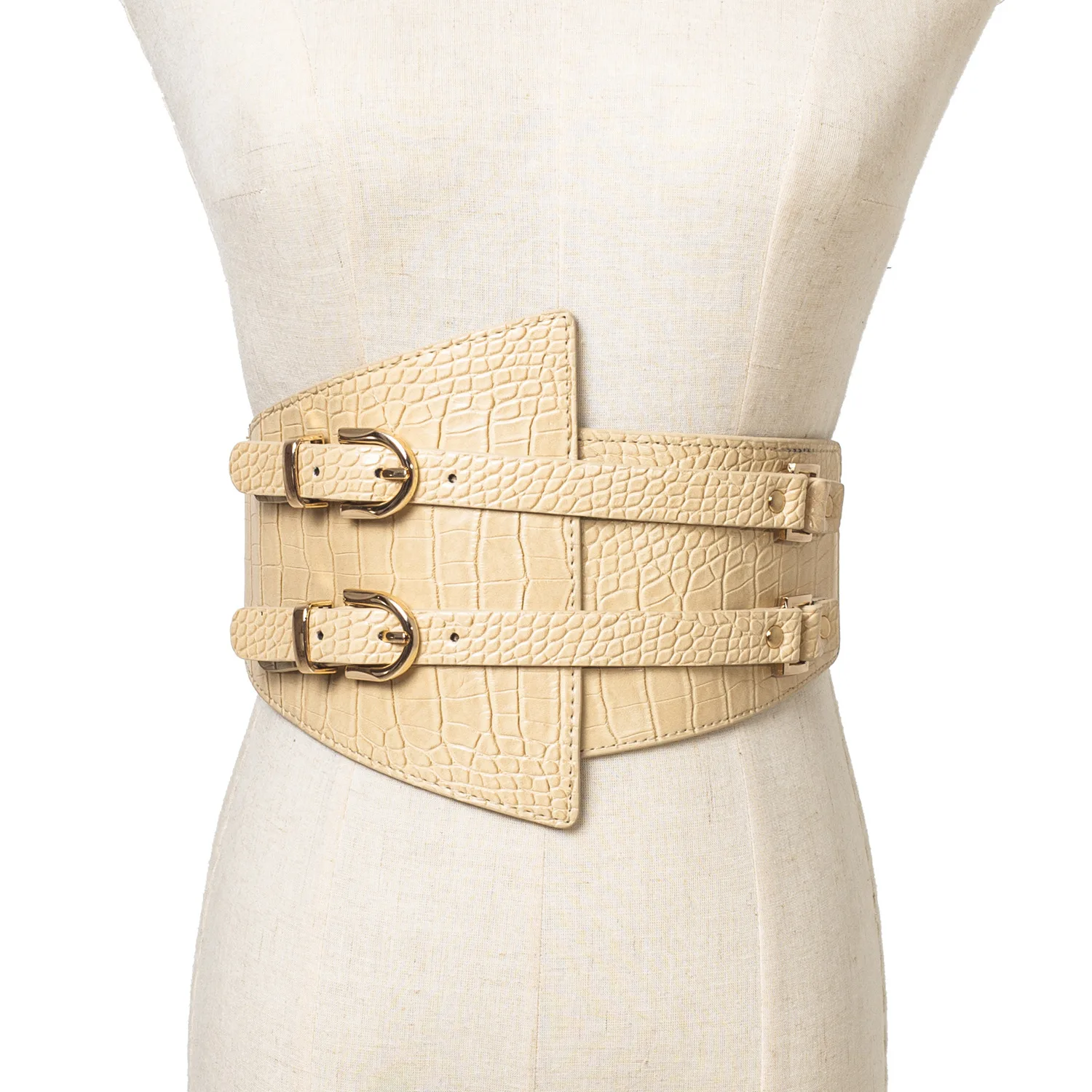 

Women's Wide Stretchy Cinch Belt Vintage Chunky Buckle Belts