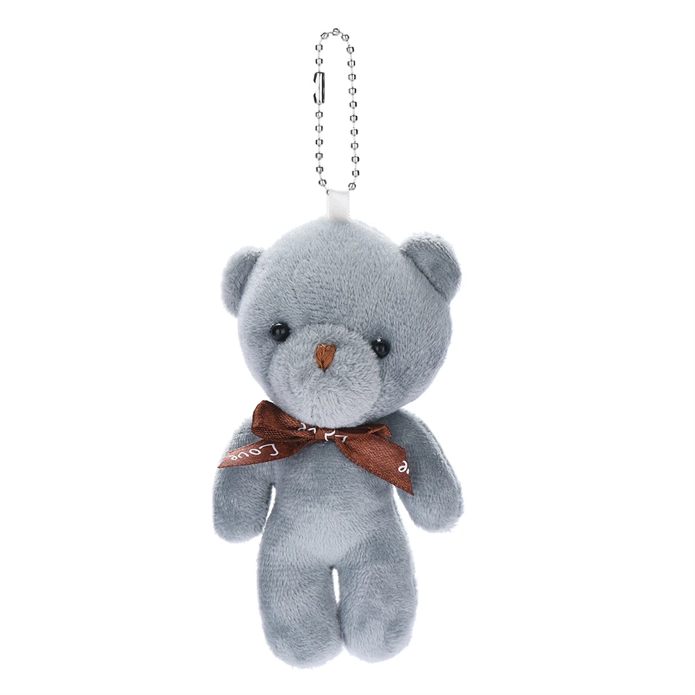 

Portable Cute Lovely Cartoon Bowknot Bear Doll DIY Pendant Stuffed Toy Wedding Home Decoration Valentine Day Gifts