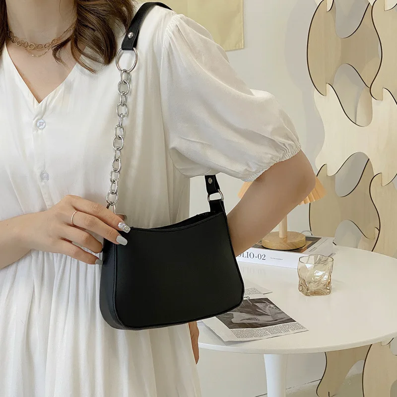 

Baguette Bag New Simple Design of 2021 Underarm Bag One-Shoulder Baguette Ladies Bags Leather Handbags