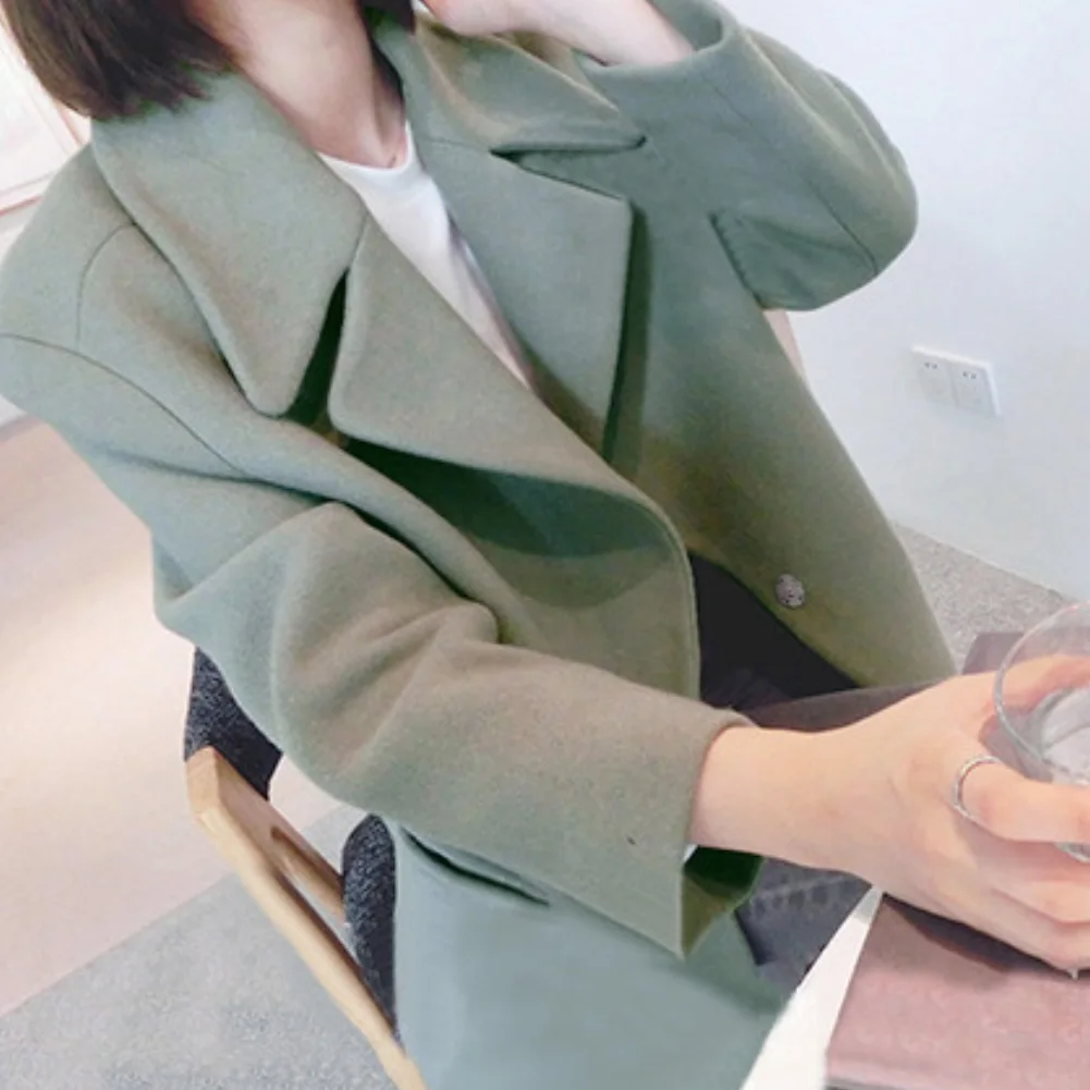 Женский зимний однотонный облегающий длинный Тренч с отложным воротником теплая