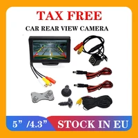 5 or 4 3 inch car monitor tft lcd or 5 ahd digital 169 screen 2 way video input or with reverse rear view camera for parking