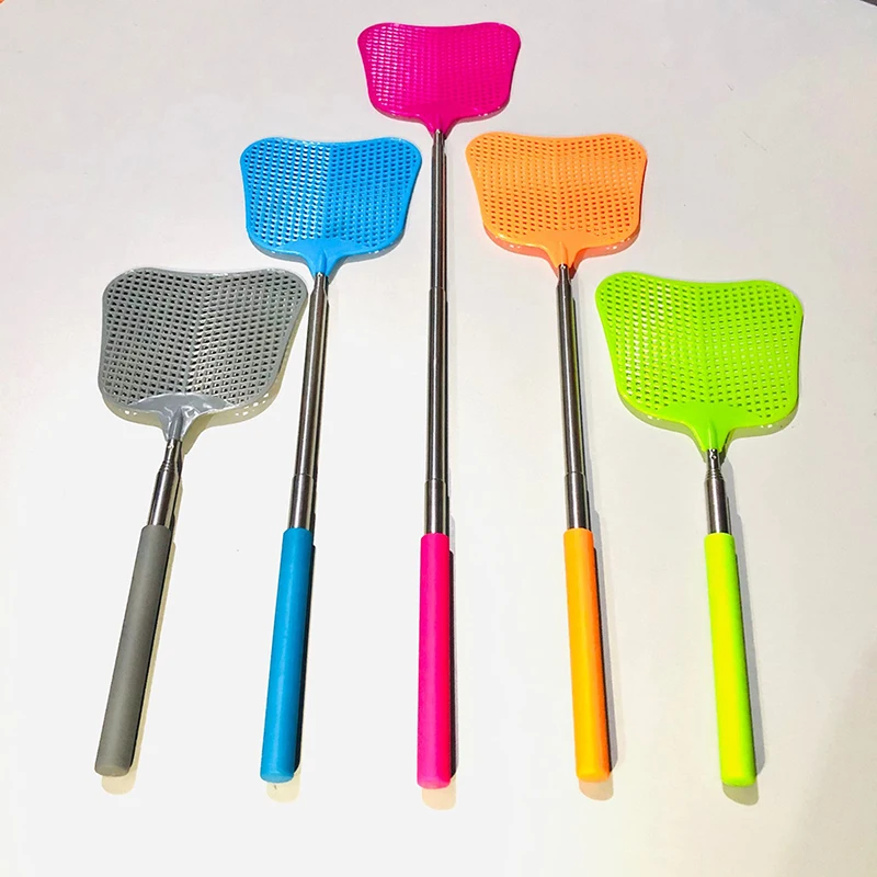 

1PC 110cm Fly Swatters Telescopic Extendable Prevent Pest Mosquito Tool Flies Trap Retractable Swatter Garden Supplies