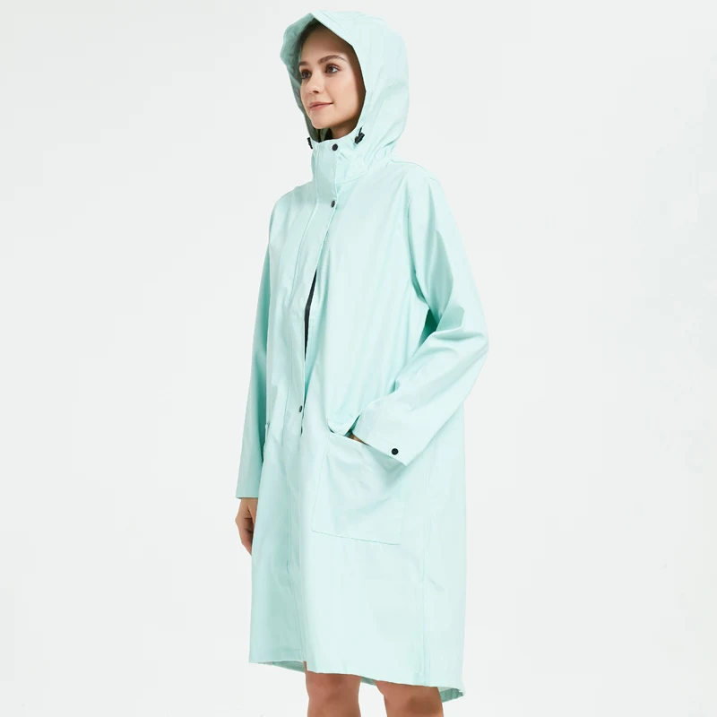 Женская Серебристая модная однотонная дождевая куртка уличный