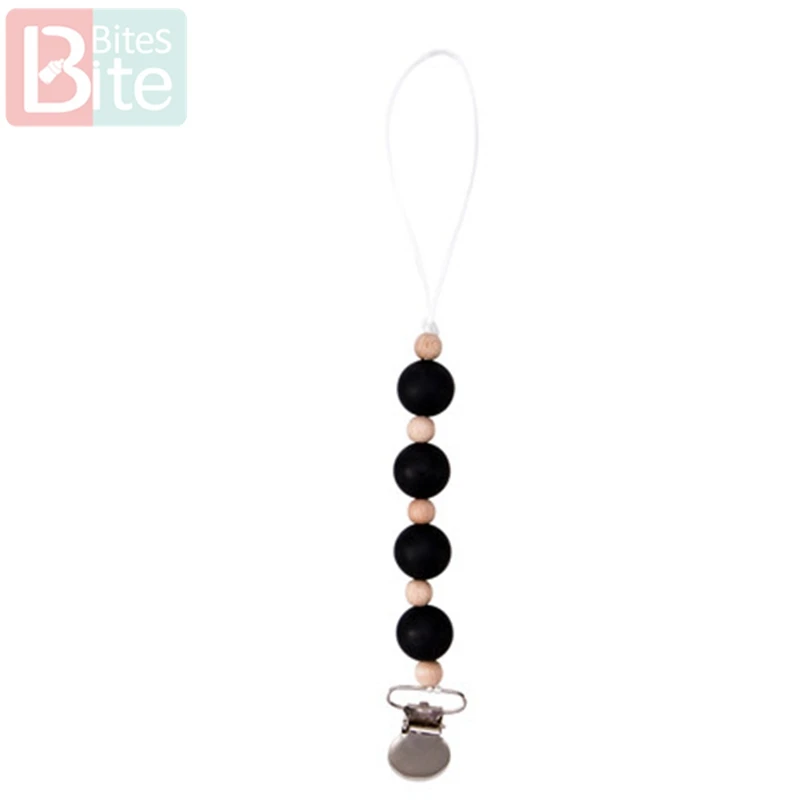 Black Укус укусов Baby Pacifer(1 шт.); детские леггинсы для маленьких силиконовый Прорезыватель для зубов металла манекен успокоительная соска клип детская соска для кормления держатель Товары - Цвет: Black