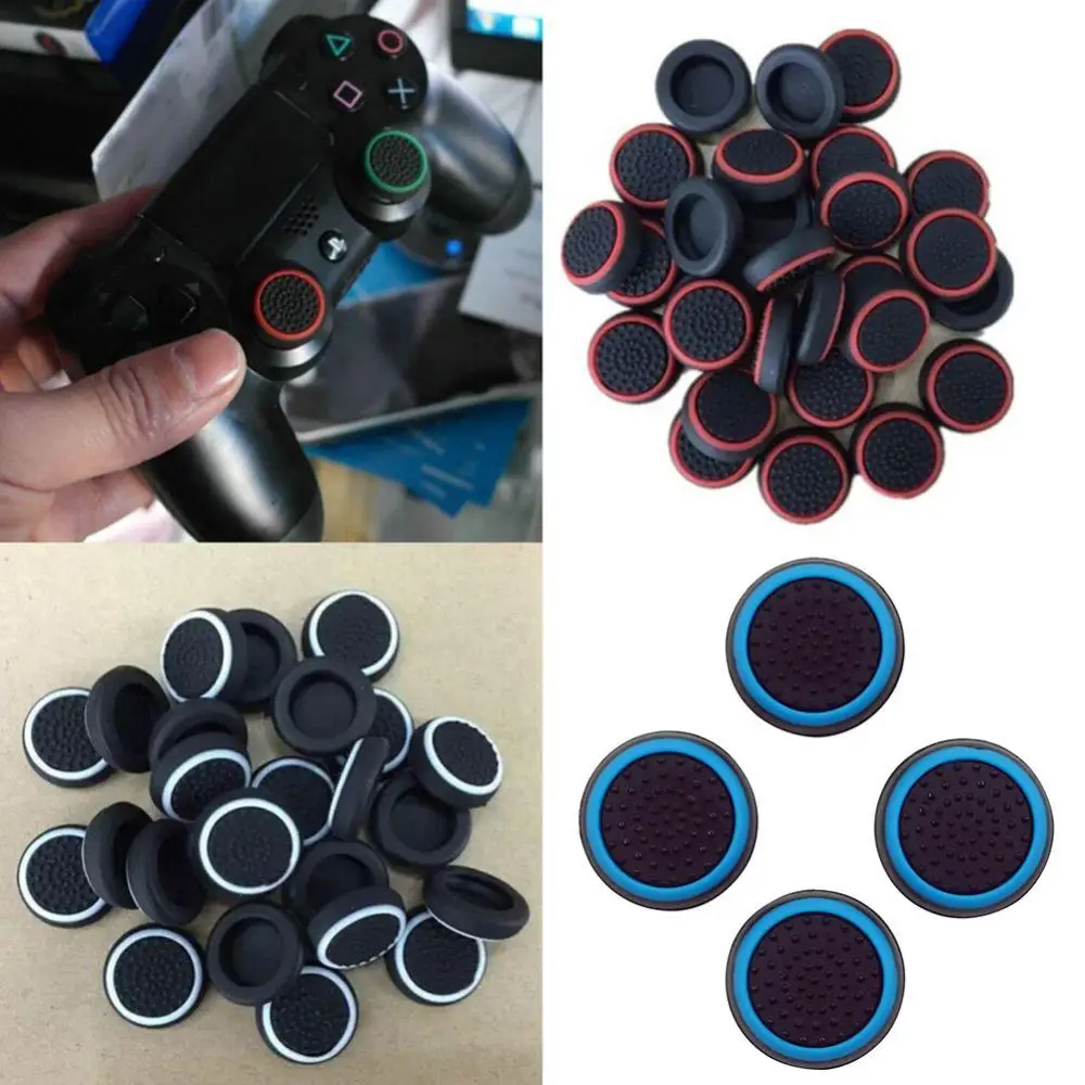 

4PCS Non-slip Silicone Analog Joystick Thumbstick Thumb Stick Grip Caps Cases for PS-3 PS4 PS5 Xbox 360 Xbox One Controller