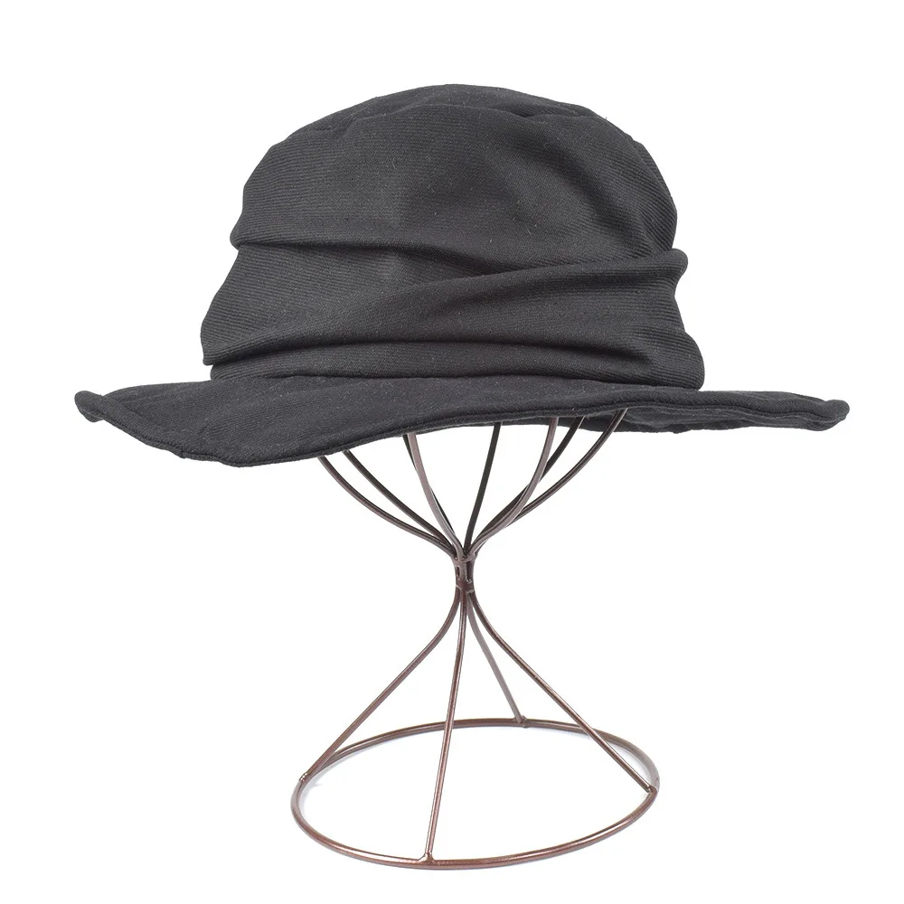 Летняя Солнцезащитная шляпа Корейская плиссированная однотонная хлопковая для