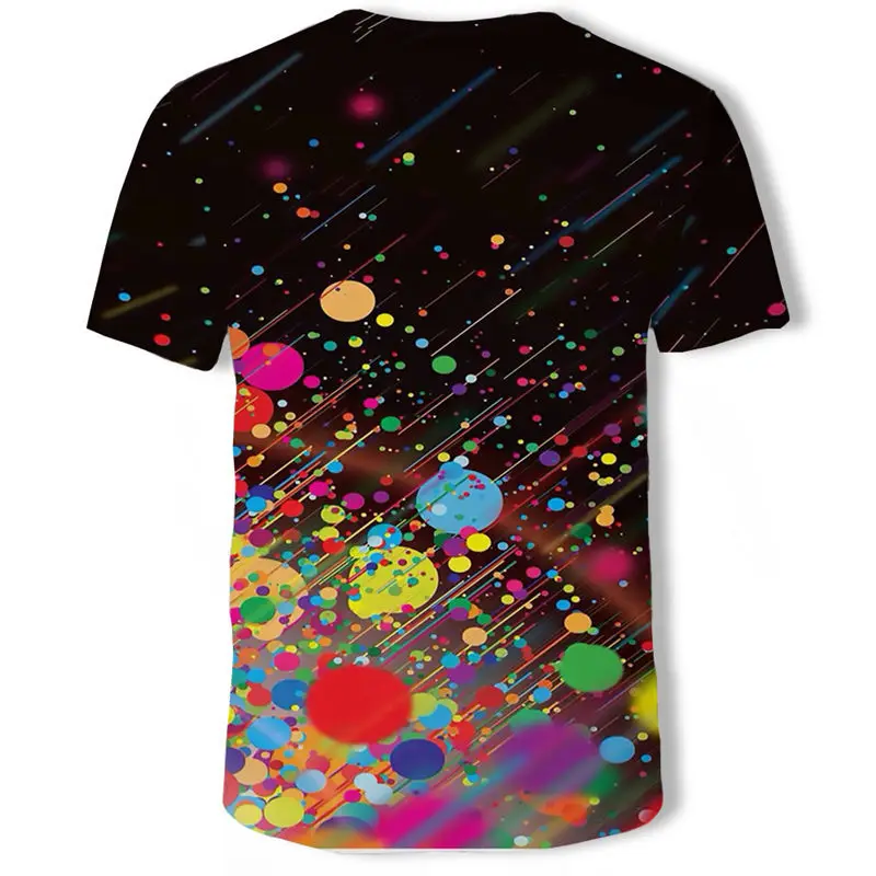 

2020 Men Fashion Summer Milk Poured Pattern Inverted Milk 3D T shirt Printed Short Sleeve Round Neck Slim casual T-shirt hot