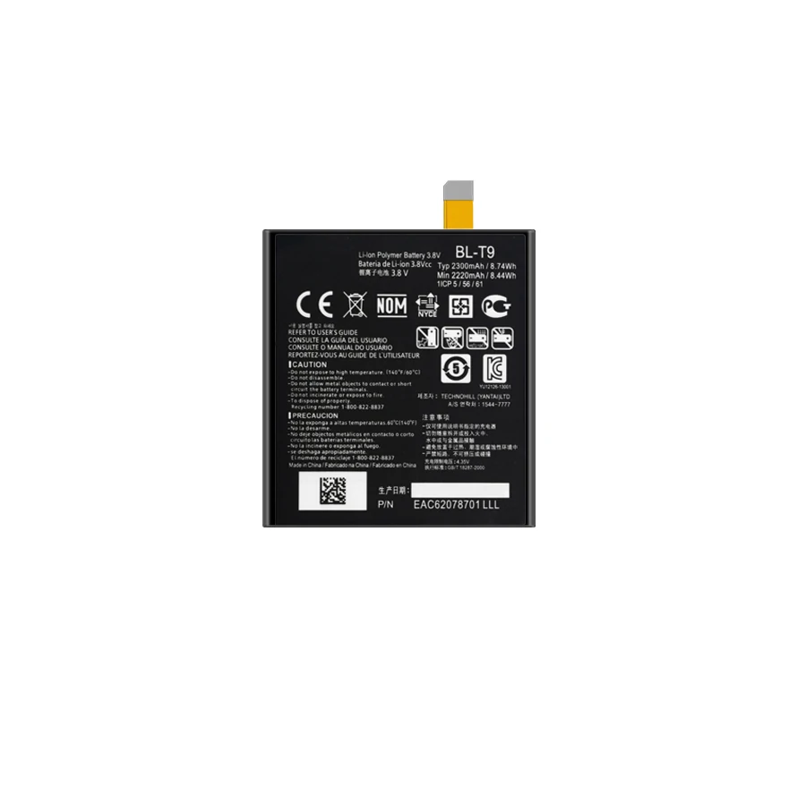 PINZHENG-Bater&iacute;a de tel&eacute;fono de repuesto para LG Nexus 5, E980, Nexus G, D820, D821, BL-T9, BLT9, 100% mAh, novedad, 2300-4