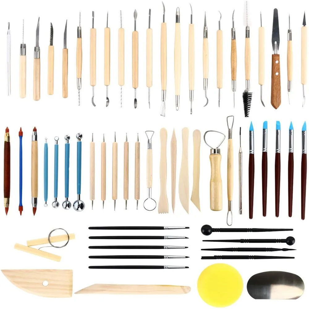 

Инструменты для художественной работы с керамической глиной, инструменты для моделирования из дерева и стали, глины для моделирования, Наб...