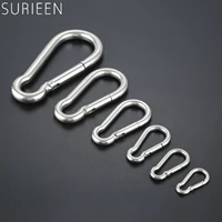 heavy duty marine grade 316 stainless steel carabiner spring snap hook link clips keychain m4 m5 m6 m8 m10 m12 for rowing boats