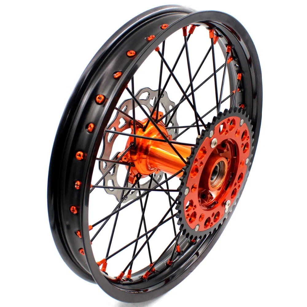 21/19 литья выполните MX колеса Набор для KTM SX SXF XC XCW XCF 125 150 200 250 300 350 450 505 525 2003- диски