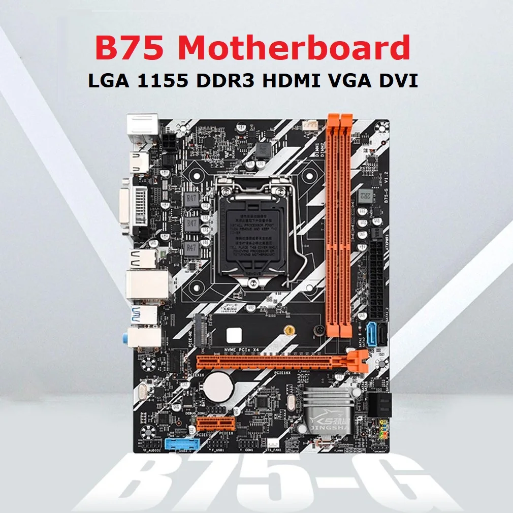 

B75 Motherboard LGA 1155 DDR3 VGA DVI SATAIII USB3.0 For Intel LGA1155 Core i7 i5 i3 Xeon CPU Processors Motherboard 1155