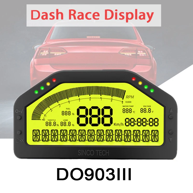 

12 В DPU ралли OBD2 датчик цифровой дисплей ЖК-экран гонки приборной панели Универсальный датчик набор 9000 об/мин DO903III 8 в 1