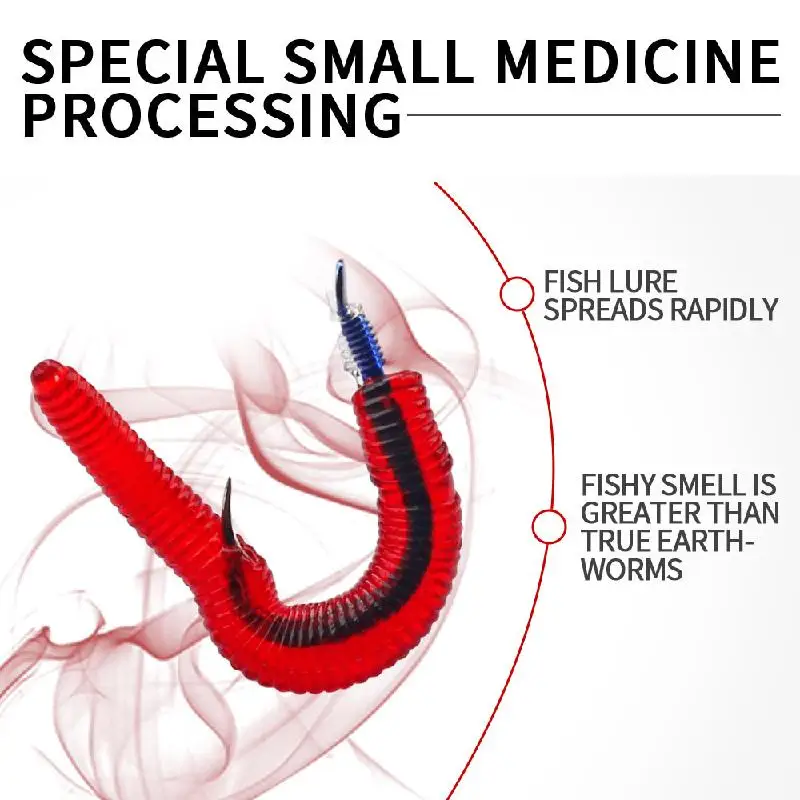 50/200 шт. мягкая рыболовная приманка в виде дождевого червя | Спорт и развлечения