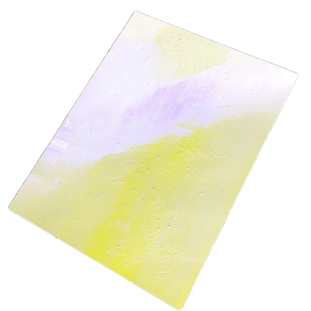 16 листов яркие цвета Набор стикеров для нейл арта огненное пламя полые наклейки s