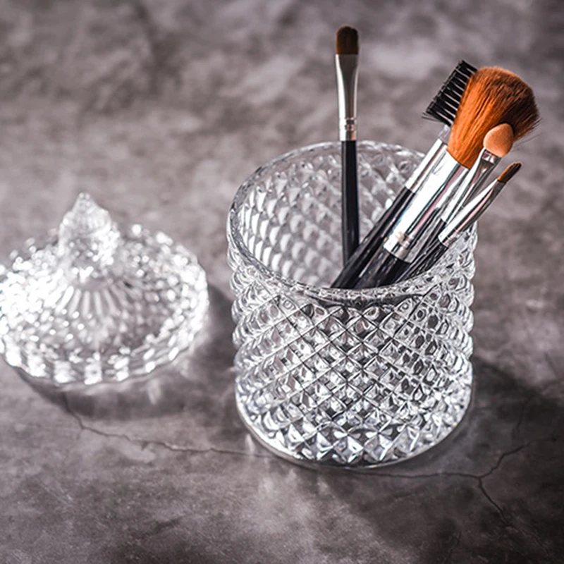 Европейский цвет Хрустальное стекло с крышкой банка для конфет Свадебный