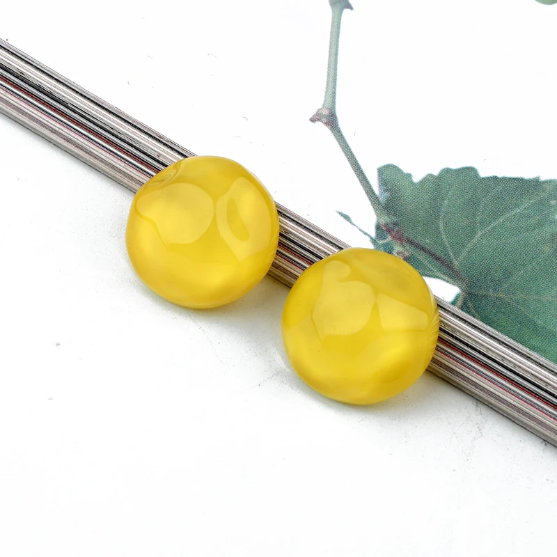 10pcs 19mm Resin Irregular Round Cabochon Bead For Jewelry Making DIY Findings Simple Blank Ear Ring Base Beads Accessory C355 | Украшения