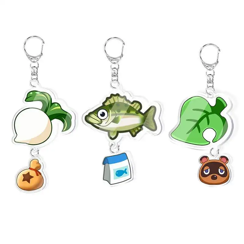 

Game Animal Crossing Two-sided Acrylic Keychain Anime Keyring Cosplay