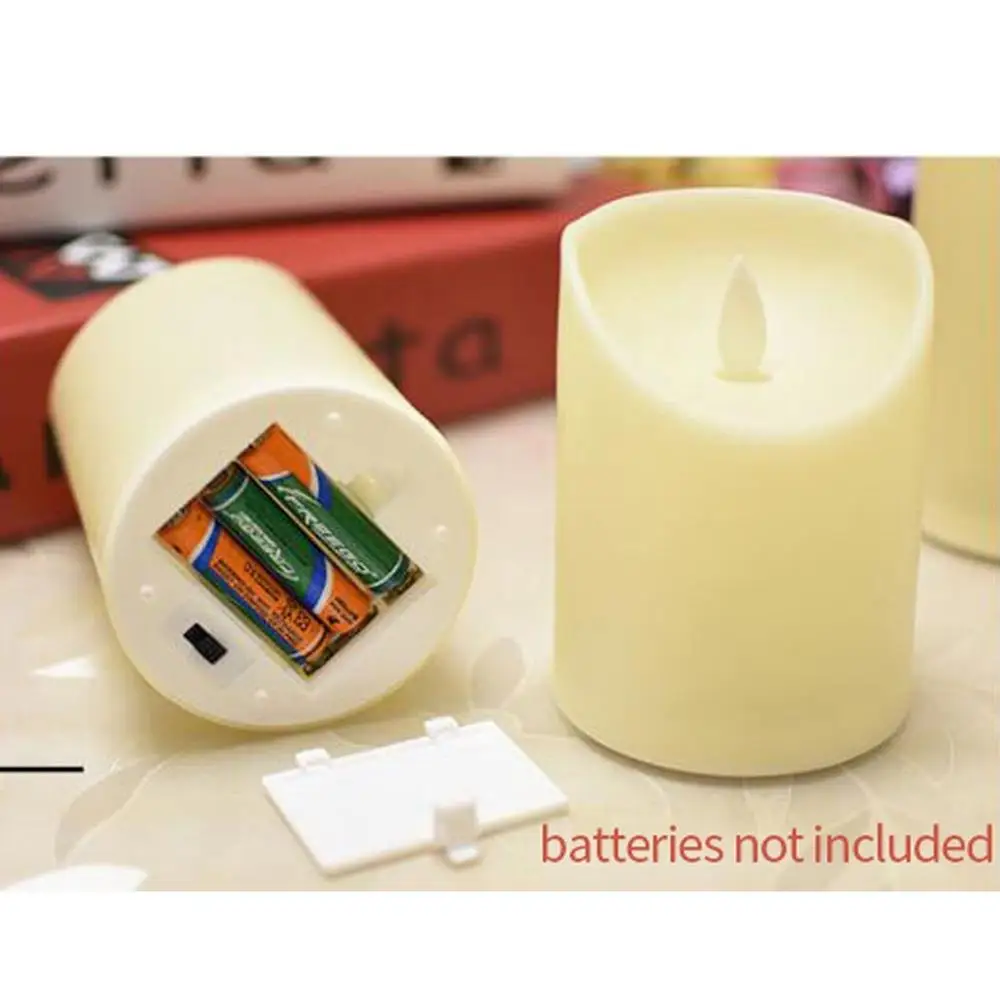 

3/6pcs LED Candle Holders Flameless Flickering Electrical Candles For Wedding Home Christmas Decorations Night Lights bougie led