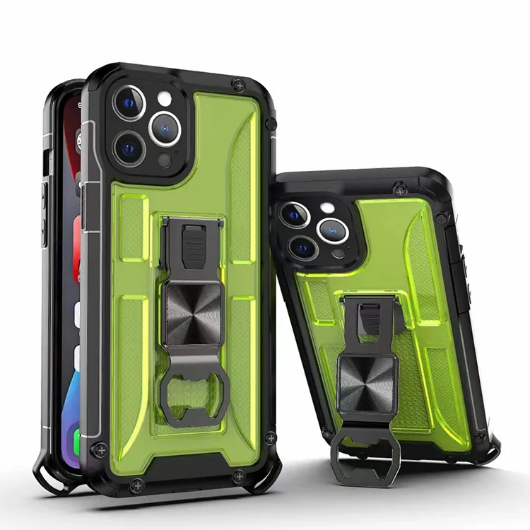 

Rugged Armor Phone Case For iPhone 6 6S 7 8 Plus 11 12 13 Mini X XS XR Pro Max SE 2020 Shockproof Bracket Protection Back Cover
