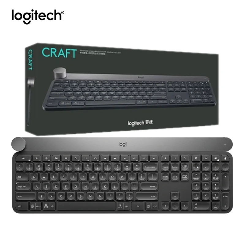 Оригинальная Беспроводная Клавиатура Logitech Craft умная ручка управления соединение