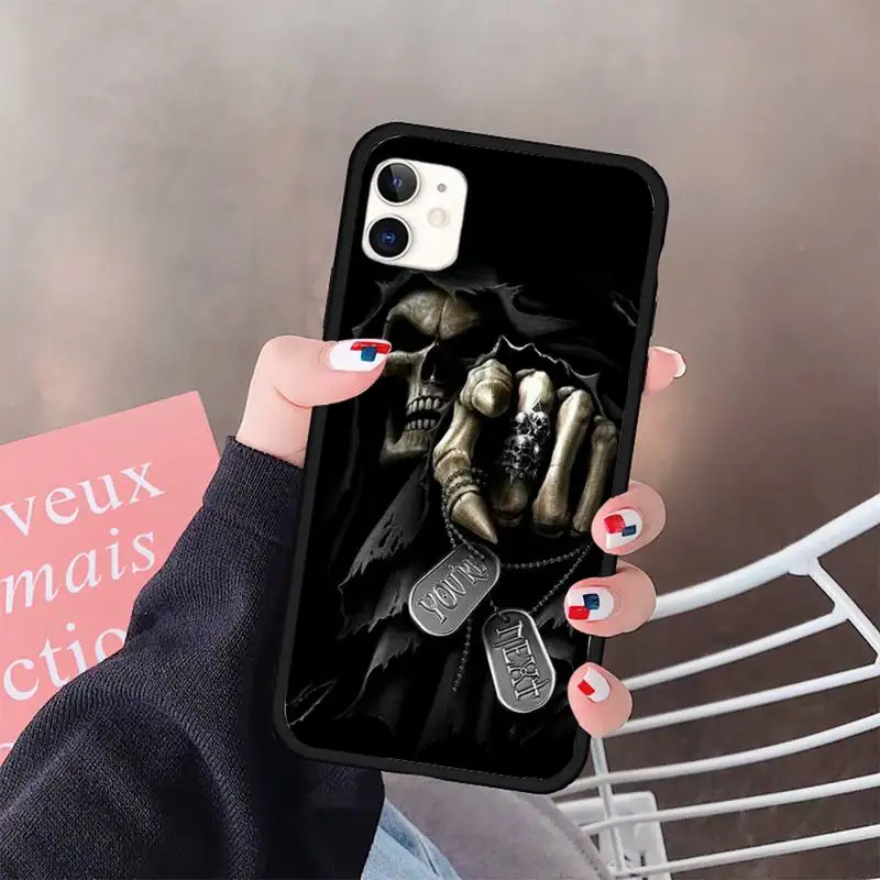 

Skeleton Middle Finger Phone Case for iPhone 11 12 pro XS MAX 8 7 6 6S Plus X 5S SE 2020 XR