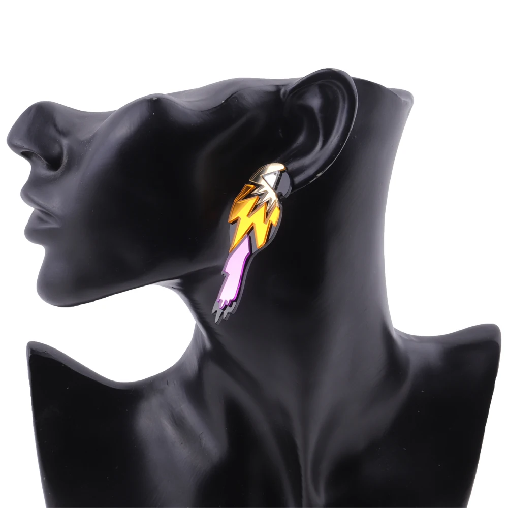 

New Cute Mix Color Parrot Acrylic Drop Earrings For Women Animal Birds Lovely Dangle Earrings Fashion Party Jewelry Accessaries