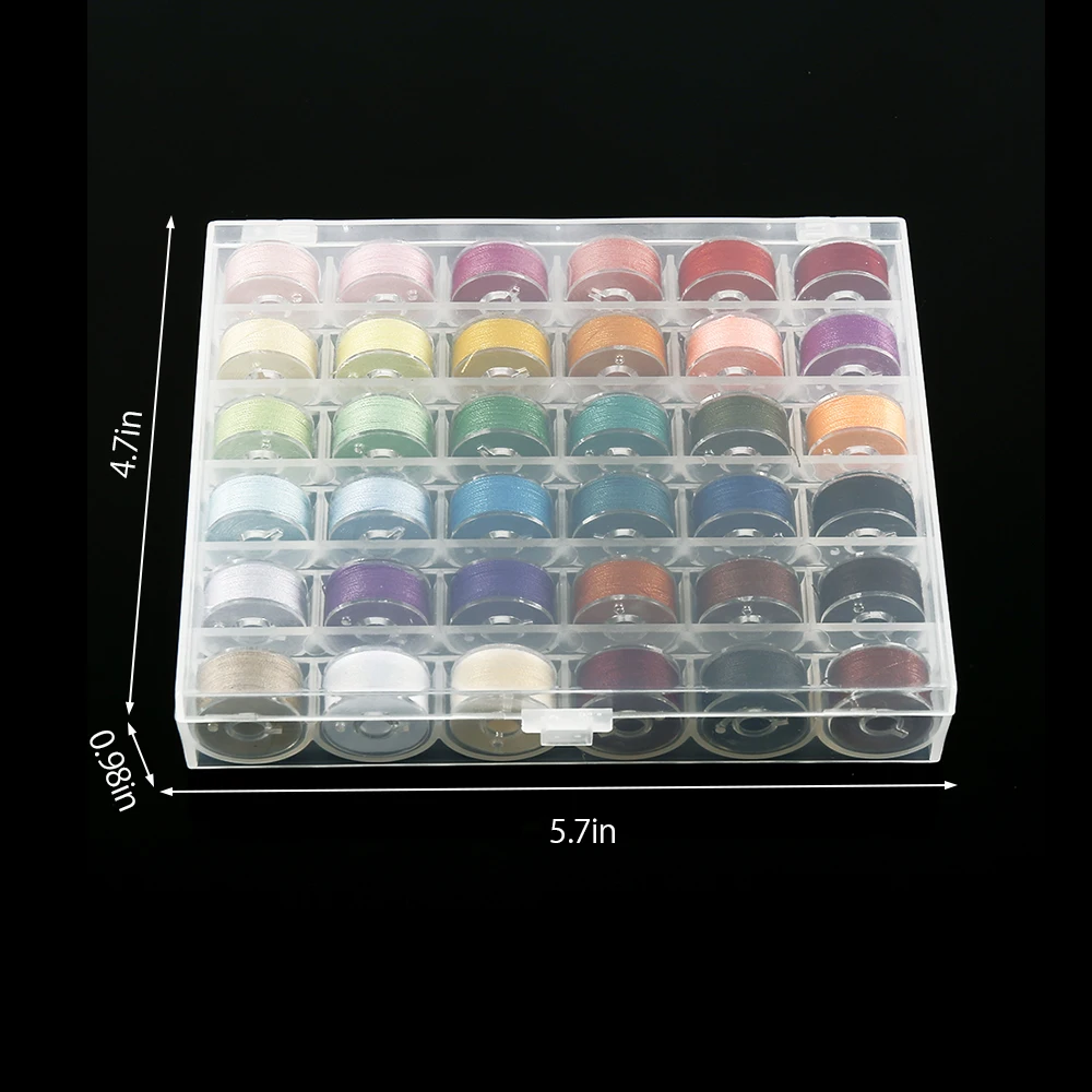 36 шт. прозрачный чехол бобина с ниткой в рулонах|Швейные инструменты и