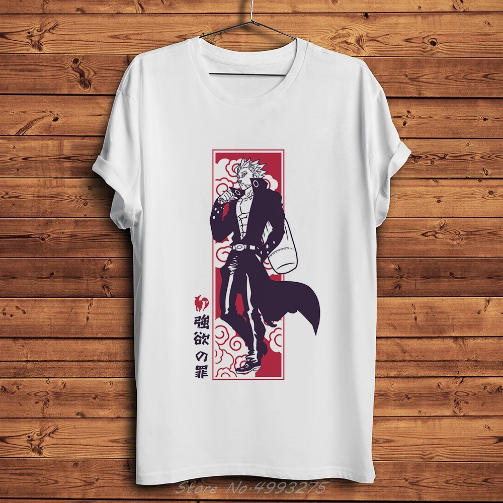Забавная футболка с изображением аниме Семь смертных грехов Nanatzu No Taizai мужская