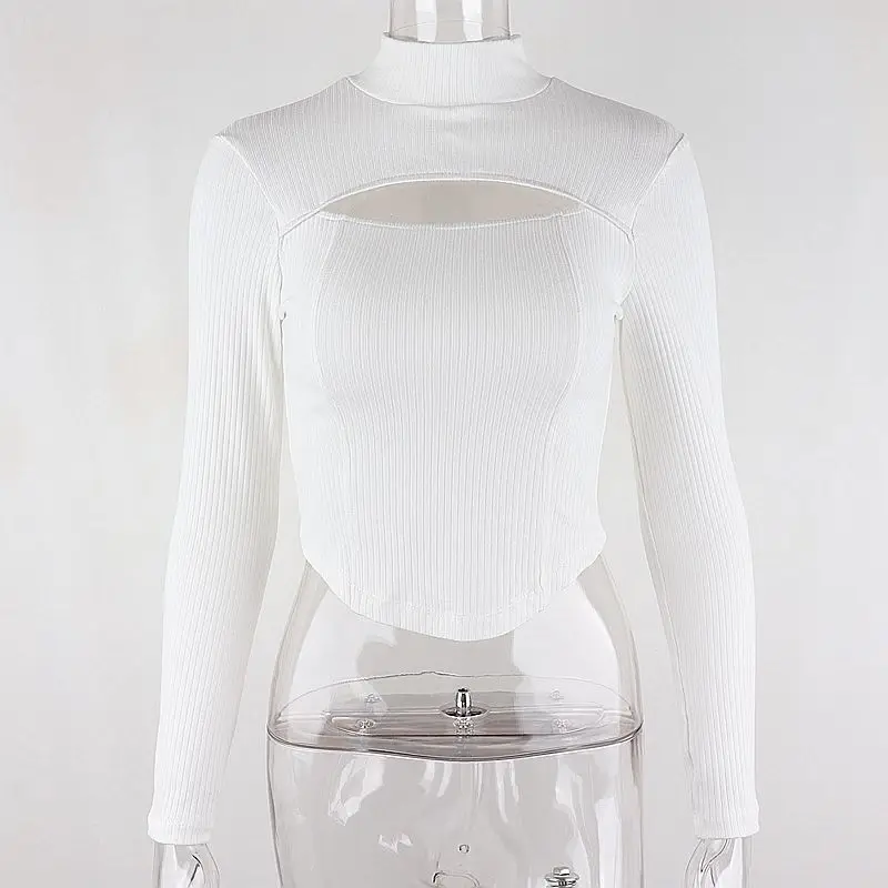 Женский топ с воротником-стойкой тонкая универсальная короткая рубашка длинным