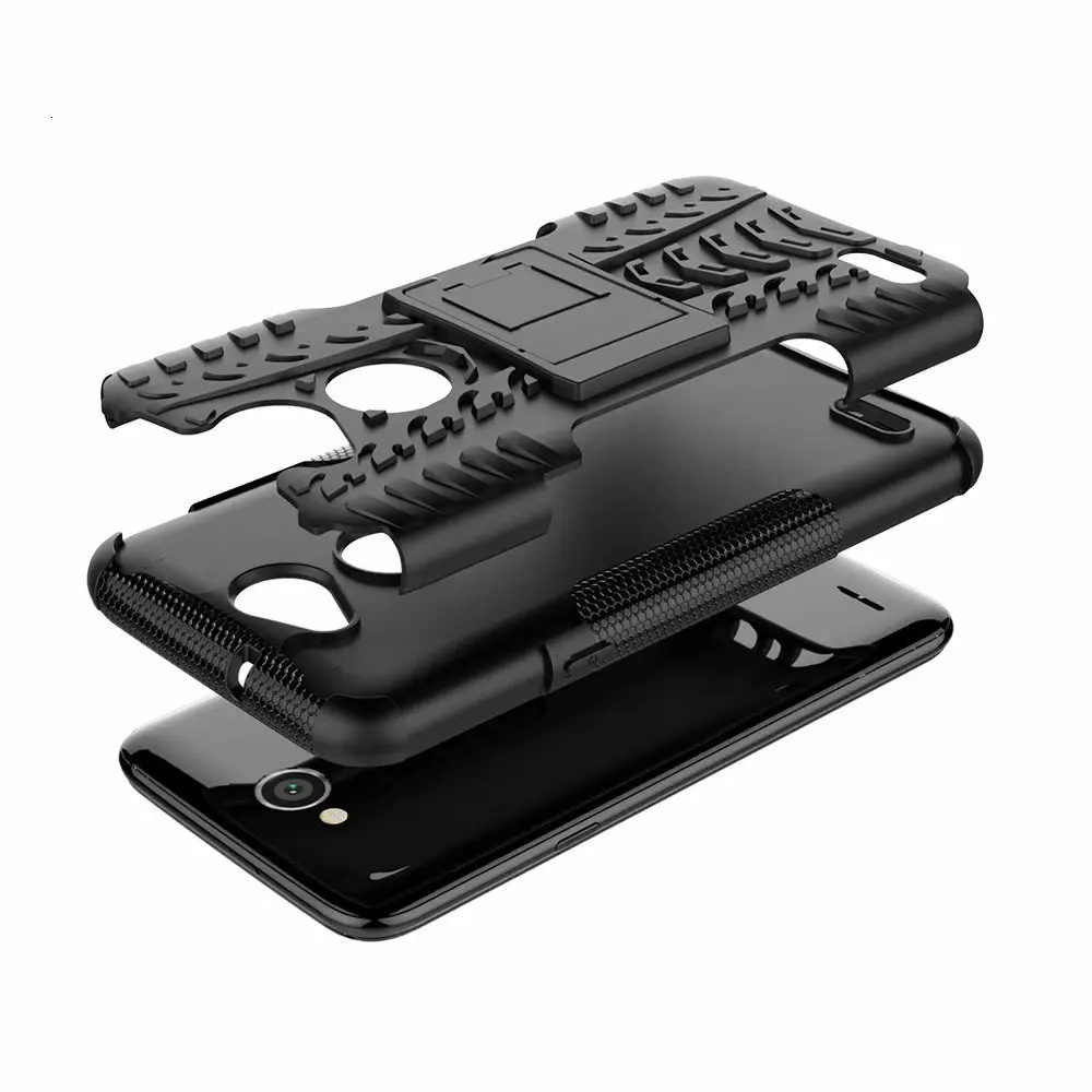 Чехол для LG X power 3 жесткий чехол из ТПУ + поликарбоната с подставкой