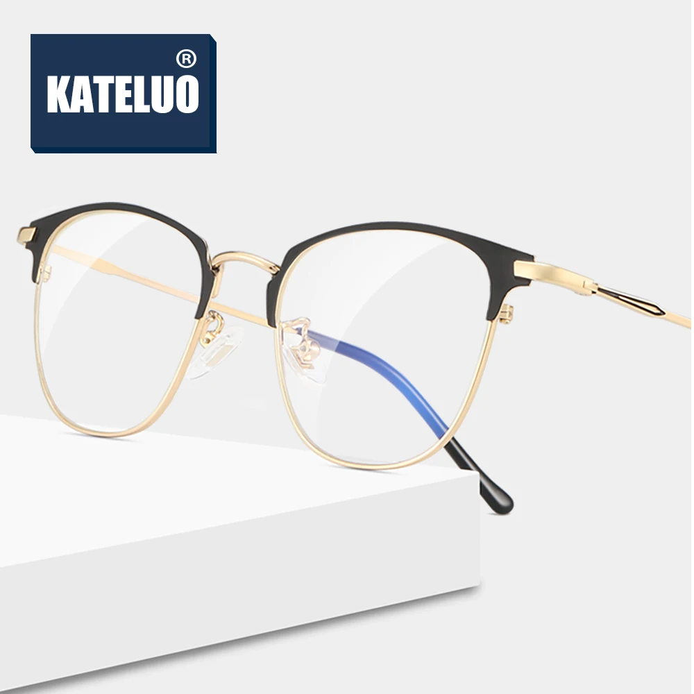 

KATELUO 2020 Fashion Computer Goggles Unisex Anti Blue Laser Glasses Optical Spectacles Eyeglasses Frame For Men Women K8809