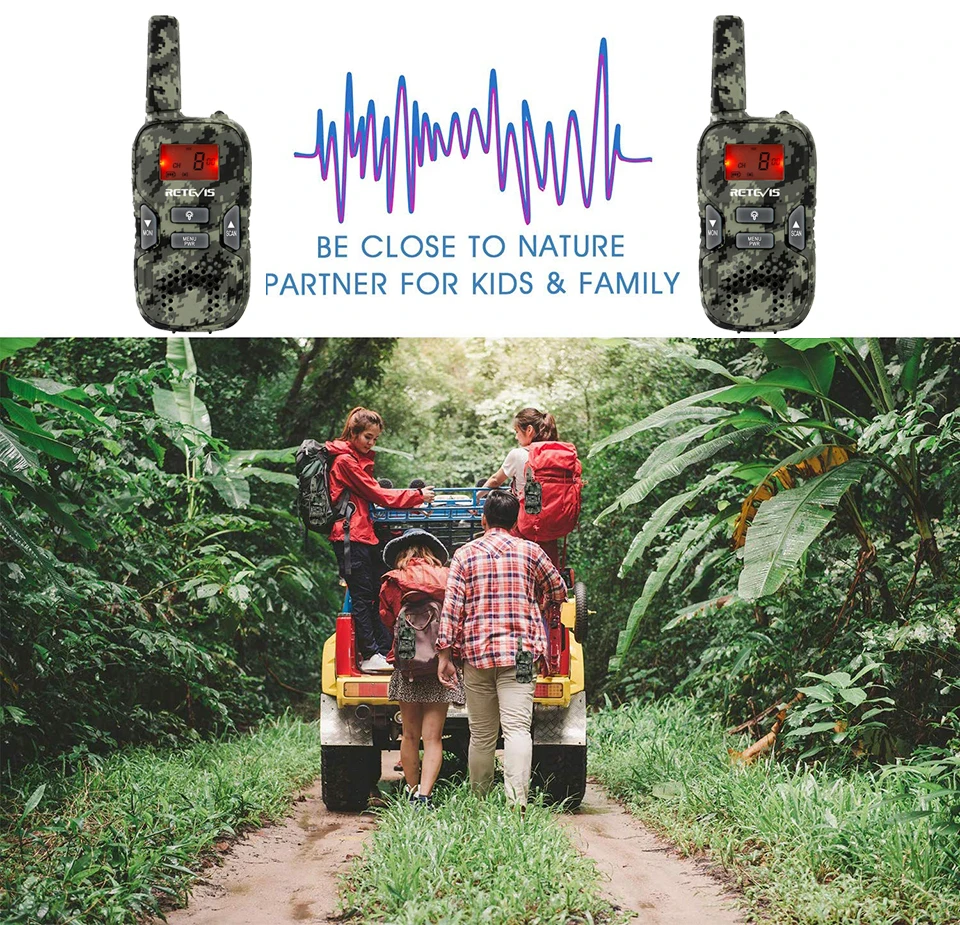 retevis rt33 mini walkie talkie kids 2pcs pmrfrs vox flashlight usb charge childrens game christmas gift toy radio transceiver free global shipping