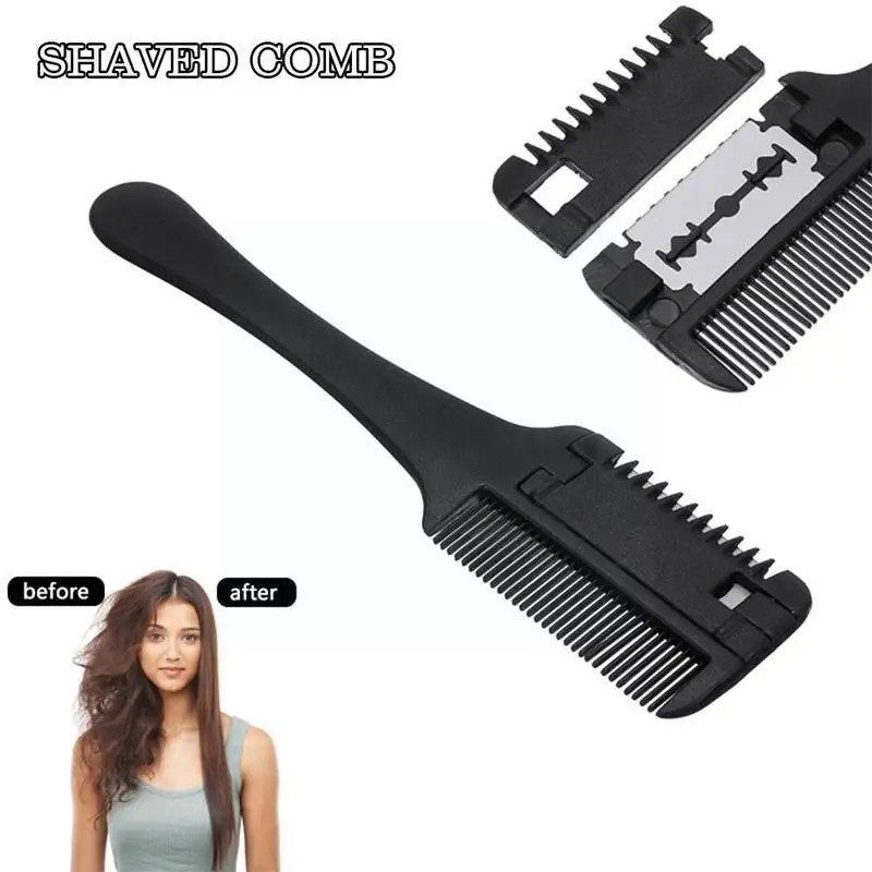 

1pcs Hair Trimmer Cutter Razor Comb Combo Calibration Manual Blade Barber Cutting Hair Razor Unisex Styling Remover C8V7