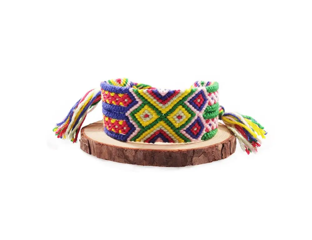 2019 новый модный Многоцветный Плетеный браслет дружбы в стиле бохо красный