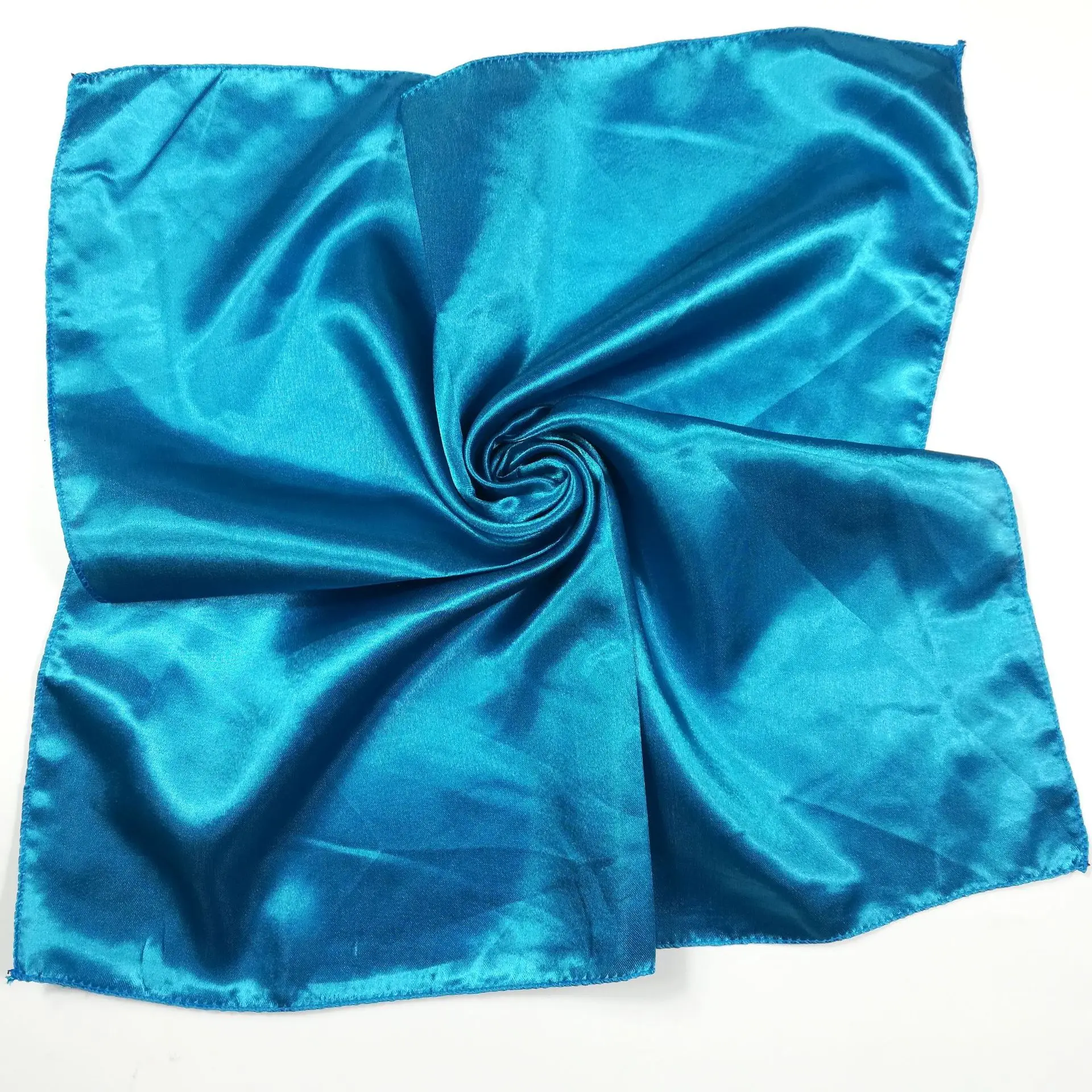 

Wholesale 10pcs 50*50cm Satin Bandana Multifuntion Magic Square Scarf Women Solid Silky Neckerchief Hankie Girls Headwrap WJ-05A