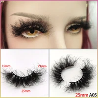 mink eyelashes 25mm lashes fluffy messy 3d false eyelashes dramatic long natural lashes wholesale makeup mink lashes
