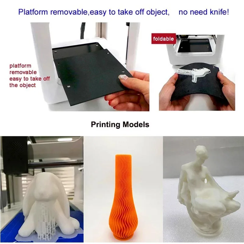 EasyThreed FDM Mini 3D Printer with Screen Desktop Assembled 3D Printing For Kids Children Gift Support WIFI Mobile APP Control