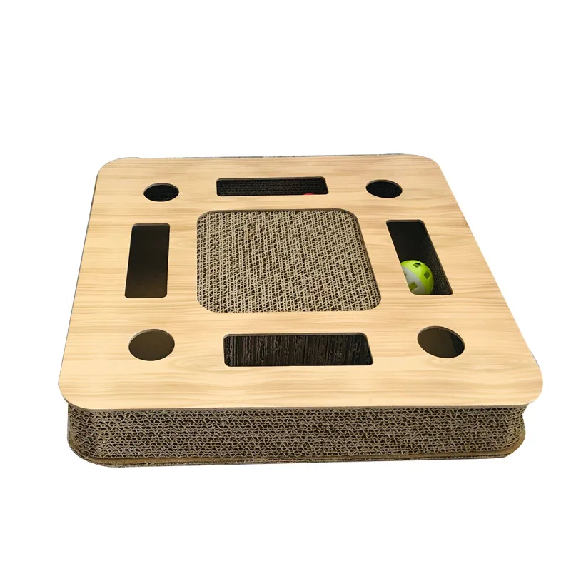 

PETS direct factory supply cheap cat toy interact scratching board