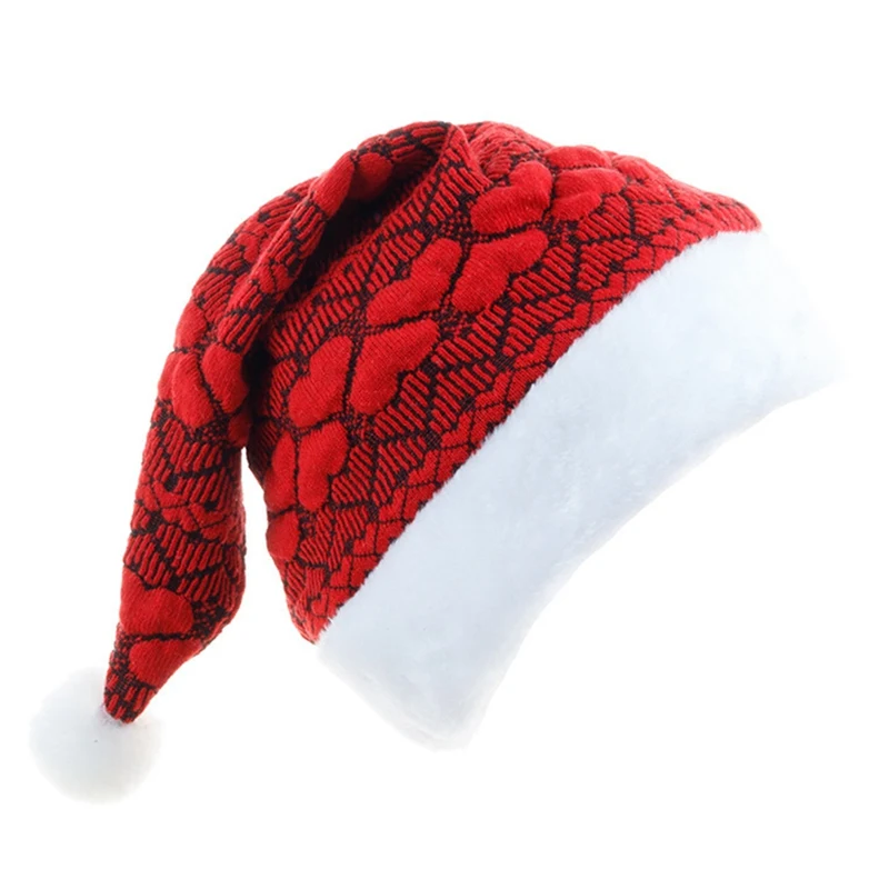 

Winter Warm Christmas Santa Claus Hat Christmas Xmas New Year Plush Knitting Cap Christmas Party Home Decorations Supplies