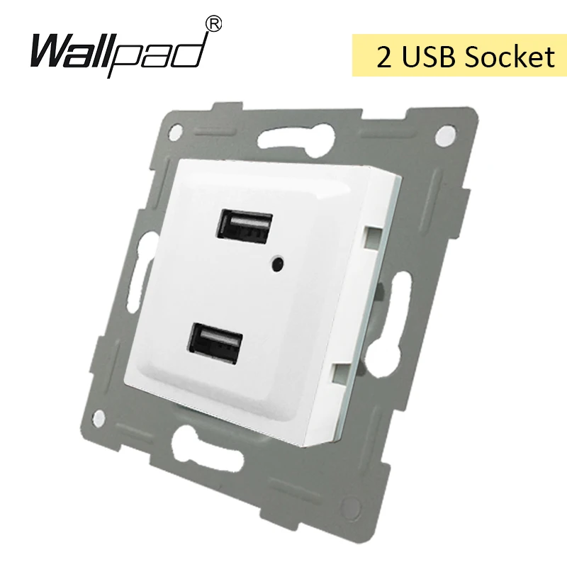 USB Socket DIY ЕС функциональный ключ для модуля белый кнопочный переключатель и розетка с когтями монтажный Wallpad L6 серии - Цвет: USB Socket