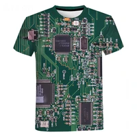 electronic chip hip hop t shirt men women 3d machine printed oversized t shirt harajuku style summer short sleeve tee tops