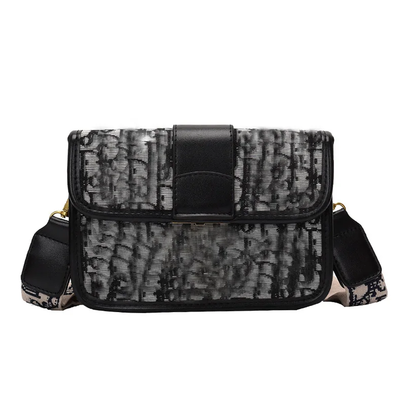 

Bags For Women 2021 Contrast color Leather Crossbody Travel Handbag Fashion Simple Shoulder Simple Bag Ladies Cross Body Bag