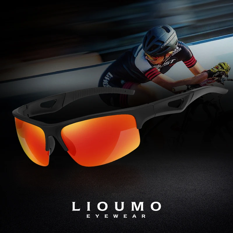 

LIOUMO Design 2021 Outdoor Sports Sunglasses For Men Polarized Sun Glasses Women Square Goggle Trendy Shades zonnebril heren