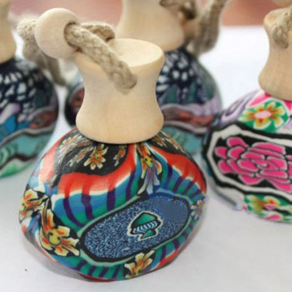 Круглая стеклянная бутылка пустая полимерная глина парфюмерная многоразового