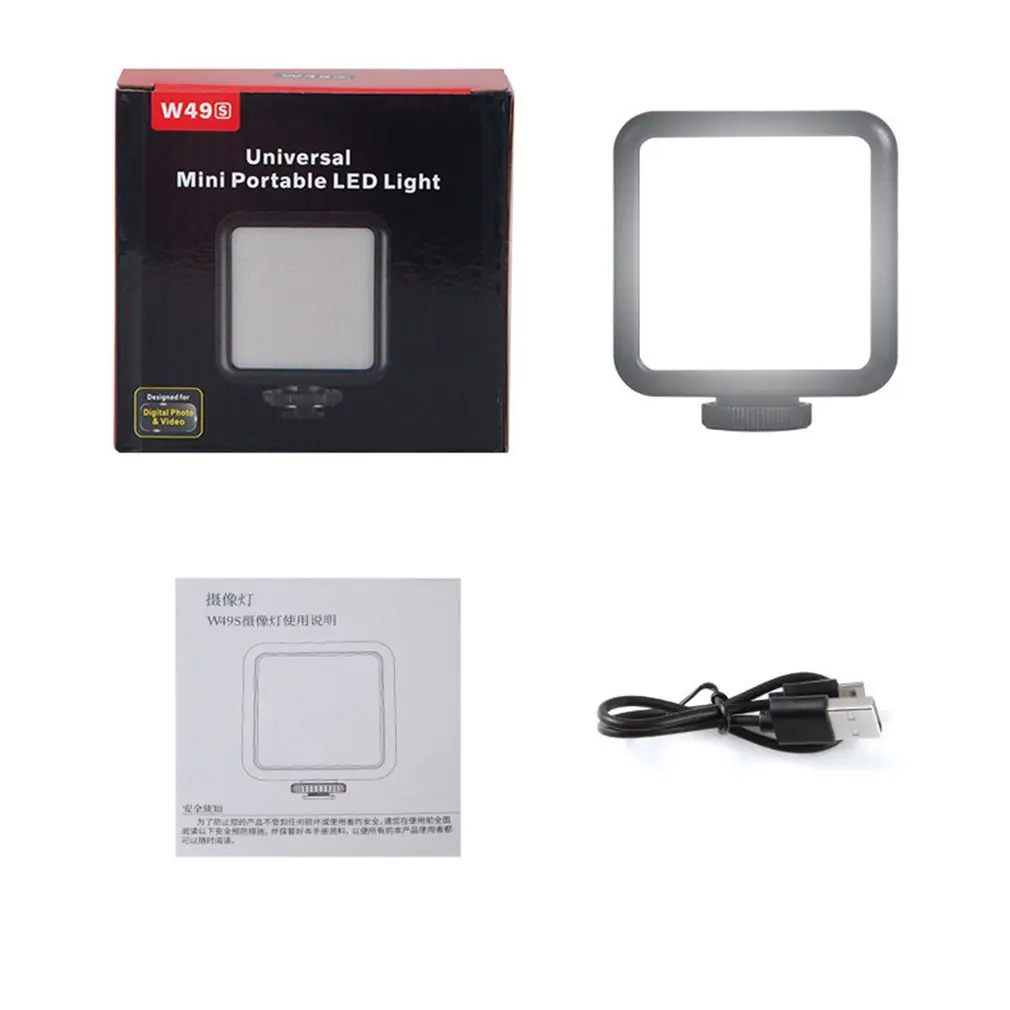 Hot Sale W49s Built In Battery 6w High Power Fill-in Light Photographic Lamp Mini Led Fill Light For Photography Live Broadcast