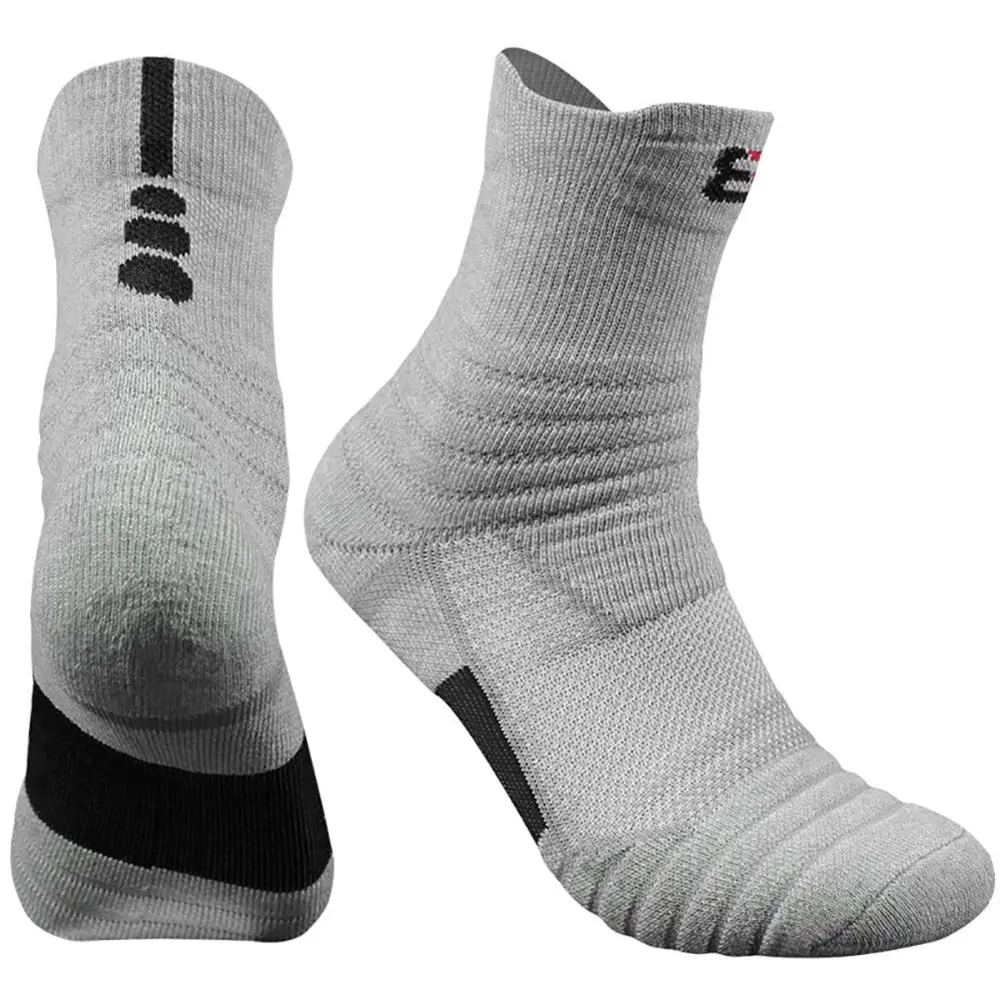 

1 Pair Basketball Socks Man Long Thickening Towel Bottom Cotton Socks Outdoors Run Badminton Tennis Middle Tube Sport Socks