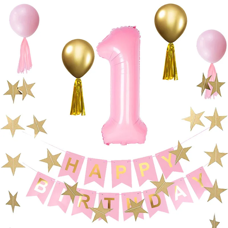 

Happy Birthday Stamping Happy Birthday Alphanumeric Flag Pulling Latex Balloon Tassel Suit Balloon Wedding Bridal Baby Shower