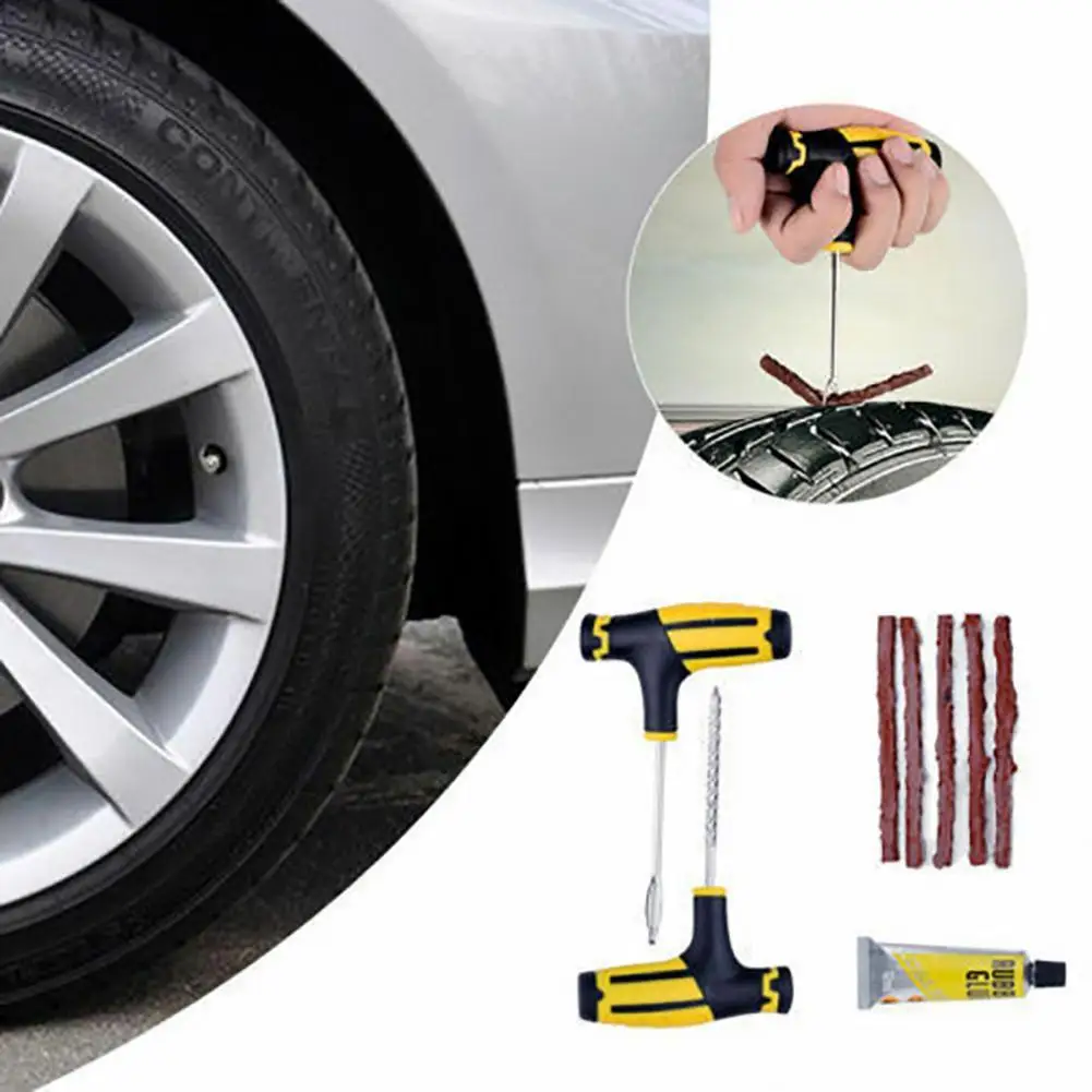 

Tire Puncture Repair Kit Universal Compact Metal Cars Trucks Tire Puncture Repair Kit Operate Easily for Outdoor