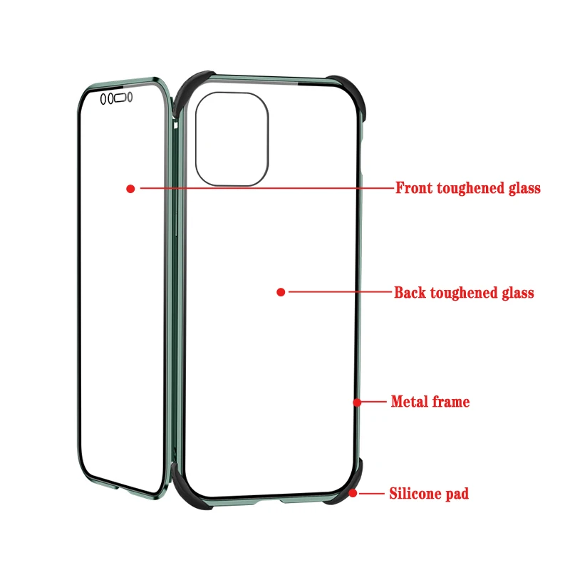 Металлический ударопрочный двухслойный защитный чехол на мобильный телефон для
